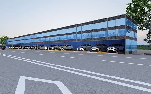 Modern Parking 3d model