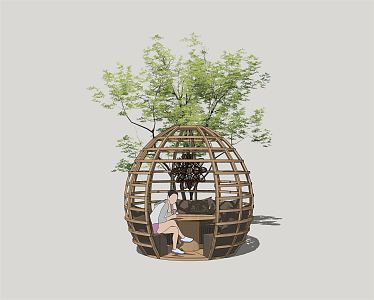 Modern Outdoor Chair Bird's Nest Seat 3d model