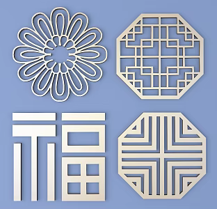 Metal Carved Traditional Pattern Carved Pattern 3d model
