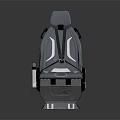 Gray Ergonomic Equipment Seat With Adjustable Armrest And Safety Belt Design
