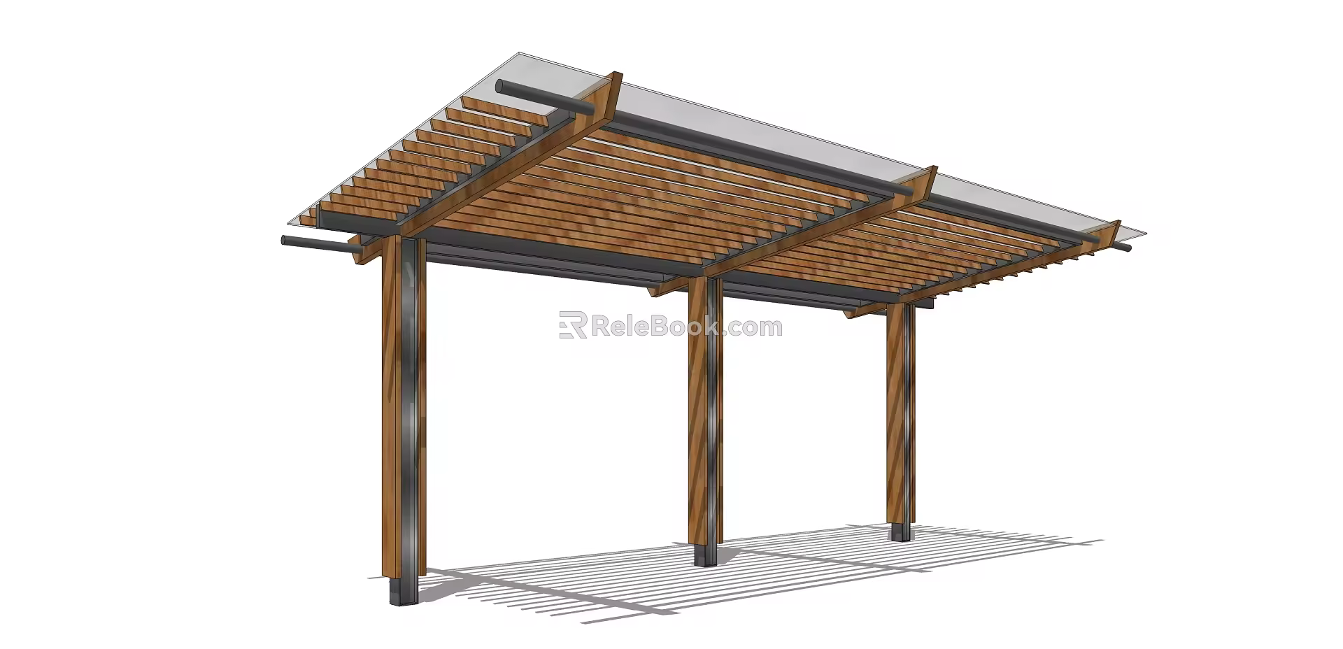 Modern gallery structure 3d model
