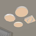 Modern Interior Ceiling Lights With Four Different Shapes Hexagonal Circular Square White Light Decorative Edges