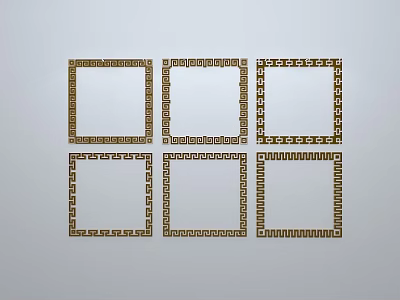 Different Styles Of Decorative Carved Windows With Intricate Patterns And Traditional Motifs 3d model