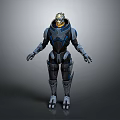 Futuristic Sci Fi Armored Character Design With Tech Infused Armor And Humanoid Features 3d model