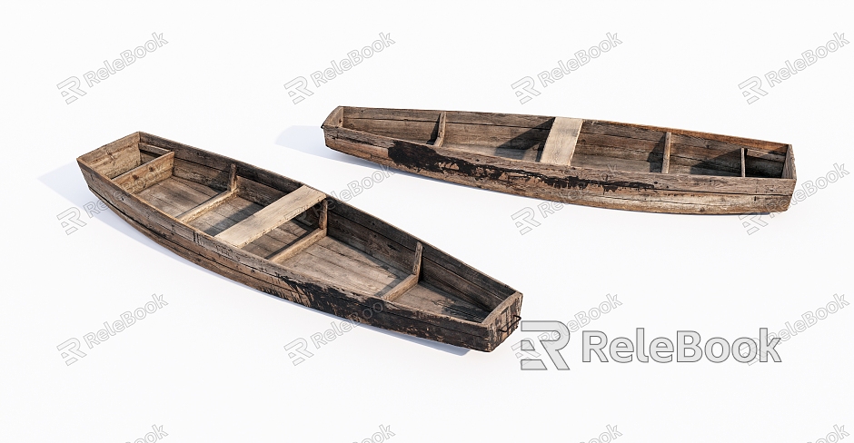 Old wooden boat Modern boat model