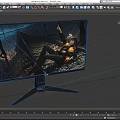 Display screen IPS screen computer display low-mode display simple-mode low-face number display game display high-precision super-realistic 3d model