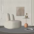 Modern Single Sofa Lazy Sofa Side Corner Chandelier Ornaments 3d model