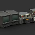 Vintage Electronic Appliances Including Televisions Radios And Classic Tape Players