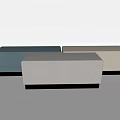Stylish Sofa Stools In Blue Beige And Gray With Wooden Legs Design
