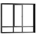 Modern Casement Windows With Various Designs And Black Frame Styles 3d model