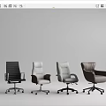 Modern Office Chairs In Multiple Colors With Leather Upholstery And Swivel Base