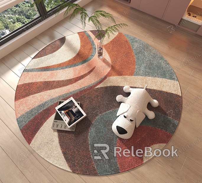 Round carpet model