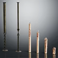 Decorative Metal Candle Holders With Lit Candles Various Heights and Elegant Design for Home Decor