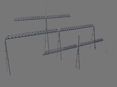 Industrial Steel Frame Support Structures For Construction Engineering Projects 3d model