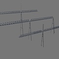 Gantry frame of substation 3d model