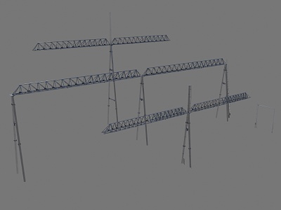 Gantry frame of substation 3d model