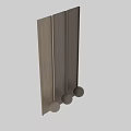 Wooden Components With Vertical Panels Round Sphere Decorations And Natural Texture