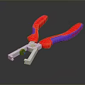 Pipe pliers punching pliers vise wrench tool hardware tool 3d model