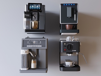 Modern Smart Coffee Machine Wall Mounted Coffee Machine Coffee Cup 3d model