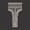Classical Architectural Column Structure With Stone Base Ornate Capital And Decorative Details