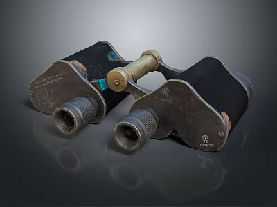 Classic Carl Zeiss Binoculars Professional Commercial Equipment With Vintage Design 3d model