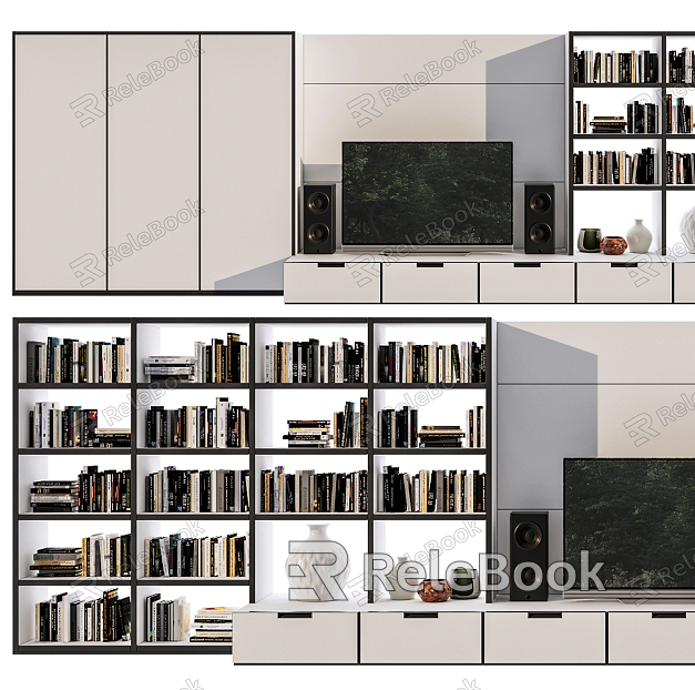 Modern TV Background Cabinet model