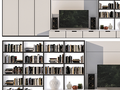 Modern TV Background Cabinet model