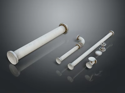 High Quality Plumbing Hardware Tools Including Metal Pipes Elbow Joints And Fittings 3d model