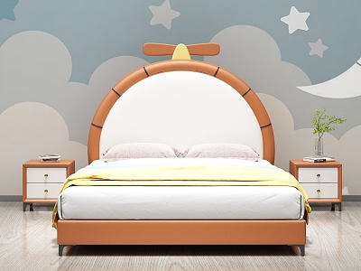 Nordic Cream Style Children's Bed model