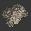 Modern Decorative Gray Rock with Irregular Shape and Rough Surface in Interior