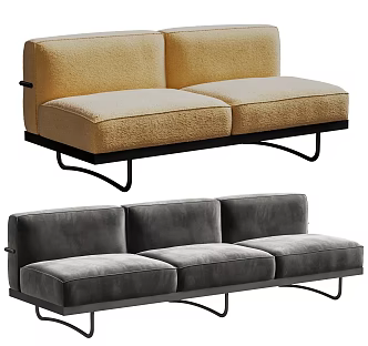 Cassina modern double sofa multiplayer sofa module sofa living room sofa 3d model