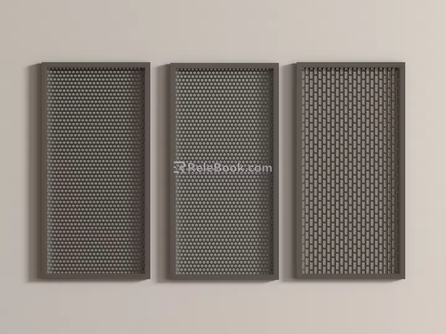 Modern iron mesh partition hollow screen 3d model