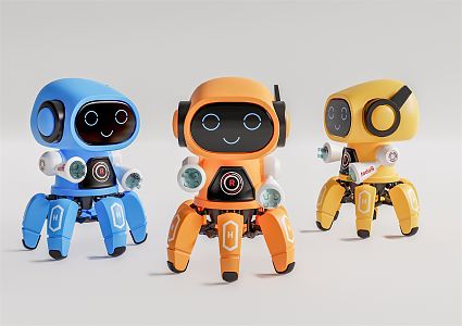 Modern robot ornaments 3d model