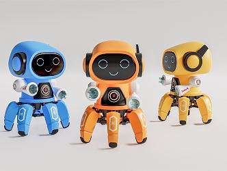 Modern robot ornaments 3d model