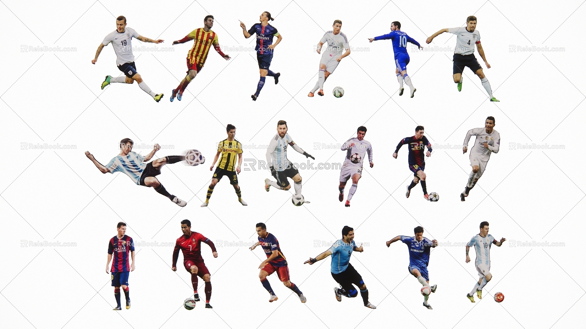 2D Soccer Figure World Cup Stars 3d model