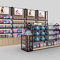 Tiezhong Island and Back Cabinet Combination Display Store Counter Display 3d model