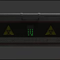 Biohazard Storage Case Featuring Yellow Warning Symbols Metal Shell Secure Lock And Green Indicator Lights