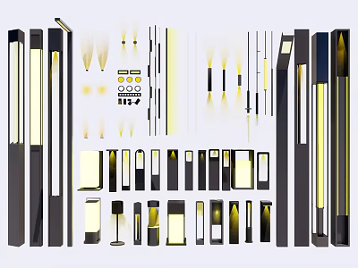 Modern Lighting Collection with Floor Table Wall Lamps and Sleek Contemporary Designs 3d model