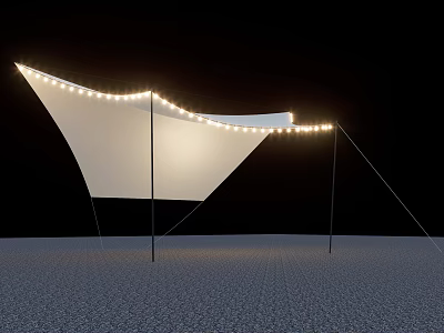 Camping canopy 3d model
