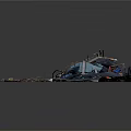 Scrapyard Waste Pile With Abandoned Tires Wooden Planks Metal Frames Vehicle Wheels And Plastic Sheets