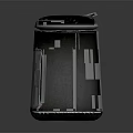 Modern Smart Trash Bin Design With Stainless Steel Body Wooden Panel And Blue Light