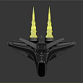 Futuristic Cosmic Spaceship With Sleek Aerospace Design And Illuminated Propulsion Elements
