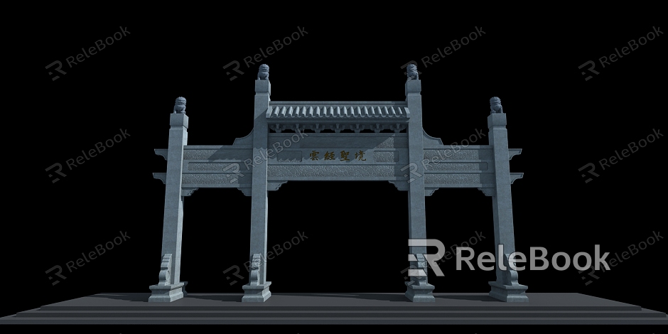 Chinese Archway Stone Archway model