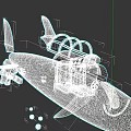 Modern Shark Shaped Warship With Unique Design Cockpit And Propulsion System