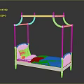 White Four Poster Bed With Blue Bedding And Elegant Frame Design