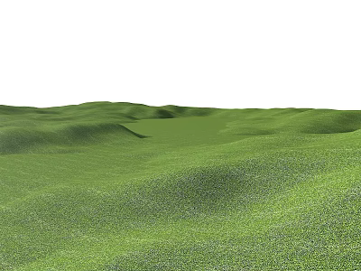 Microtopography Green Grass Rolling Landscape With Gentle Slopes And Lush Vegetation 3d model