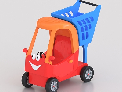 Toy car Shopping cart Children's car 3d model