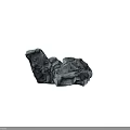 Natural Rock Formation With Rough Surface And Geological Textural Details Against Dark Background