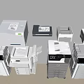 Modern Printer Smart Printer Laser Printer Copier Color Printer Scanner Fax Machine Office Equipment 3d model