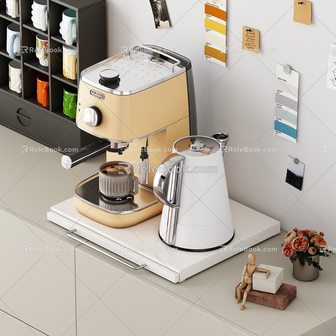 Kettle Cup Storage Rack 3d model